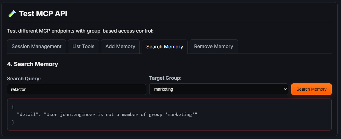 Memory Access Denied